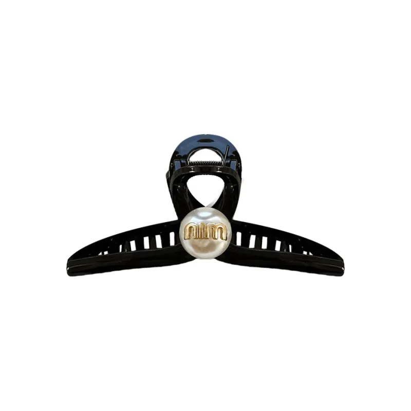 SENDME Pearl Hair Clips Women's Black-0