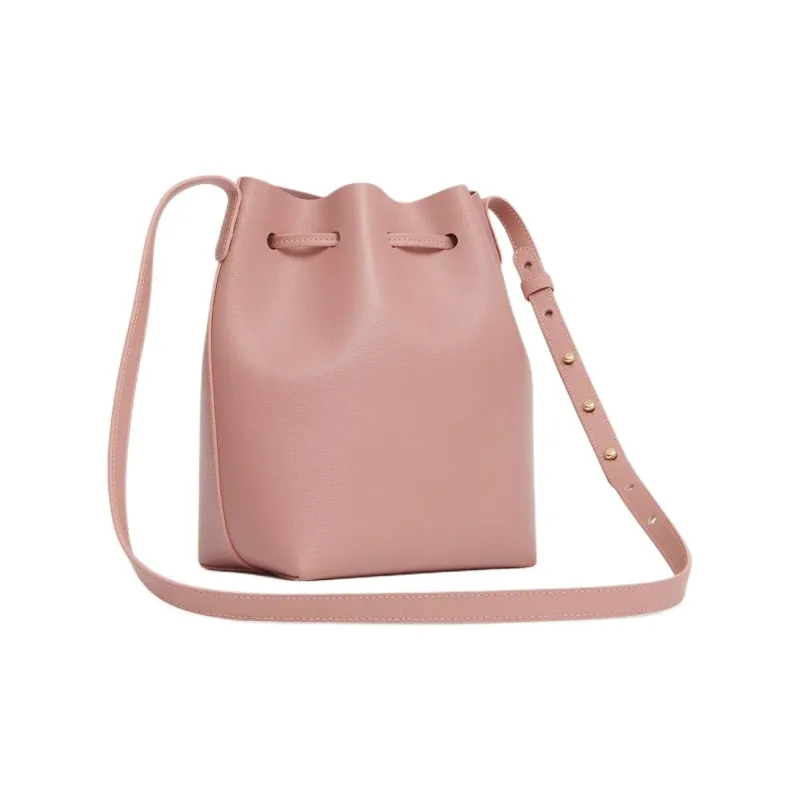MANSUR GAVRIEL Saffiano Coated Leather Bucket Bags Shoulder Bag Crossbody Bag Mini Women's Dark Pink-2