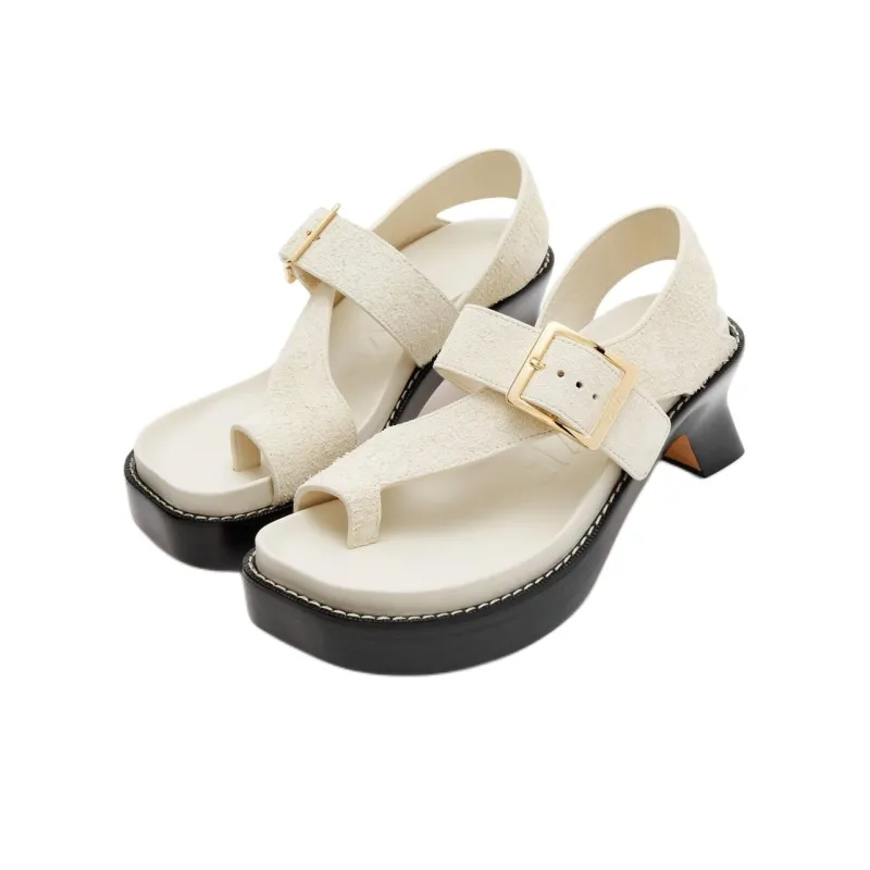 LOEWE Ease Fashion Sandal 9cm Women's Ecru-2