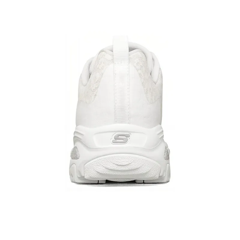 Skechers D'Lites 1.0 Fashion Low Chunky Shoes White Women's-3