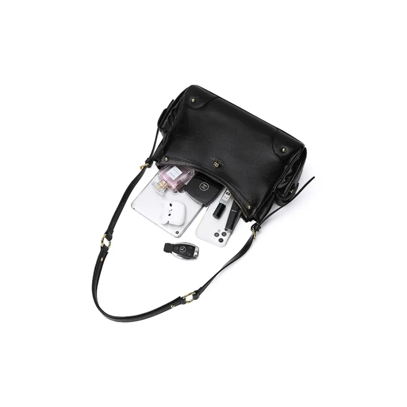 PIERRE CARDIN Commute Crossbody Bag, Shoulder Bag Premium Women's Bag Women's Black/Brown/Bitter Coffee-4