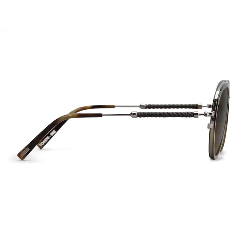 TOD'S Acetate Zinc-Coated Metal Aviator Sunglasses Men's Tortoiseshell-3