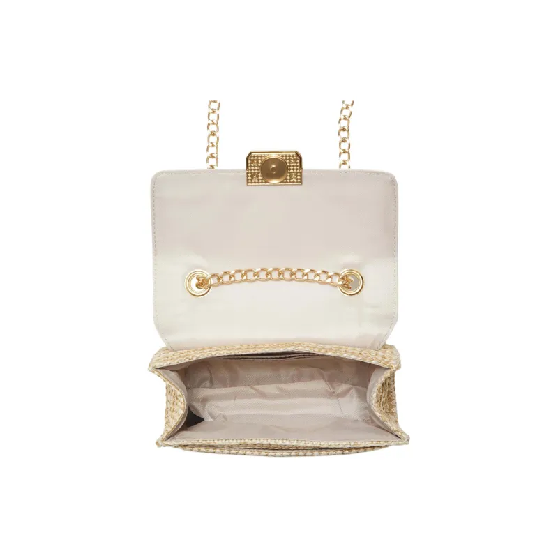GUESS Blended Material Small Square Bag Shoulder Bag Crossbody Bag Women's Beige Brown-2