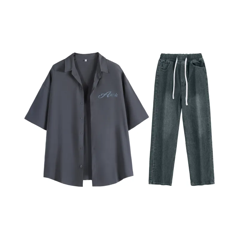 A.X.S.K Shirt Matching Set Unisex-57