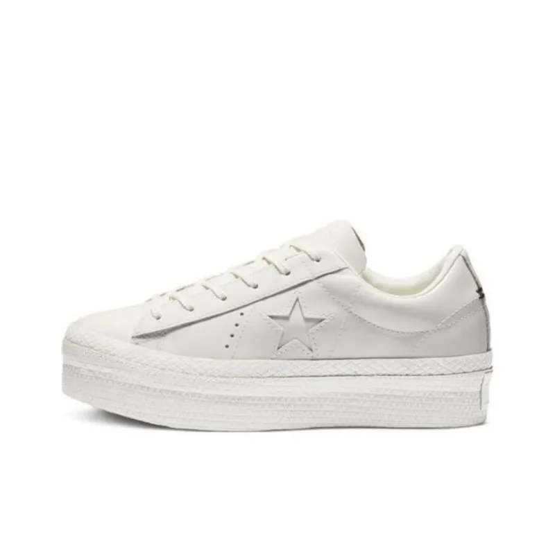 Converse Women's One Star Platform Low 'Vintage White' Women's-0