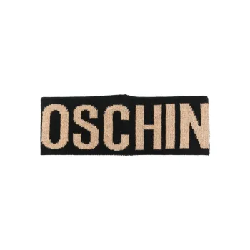MOSCHINO Intarsia Knit-logo Slip-on Headband