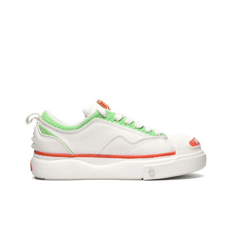 UNNAMED FORCES Canvas Shoes Unisex Low Top White/Green-1