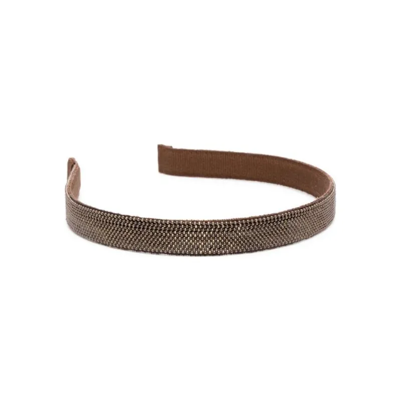 Fabiana Filippi Bead Embellished Cotton-blend Hairband-1