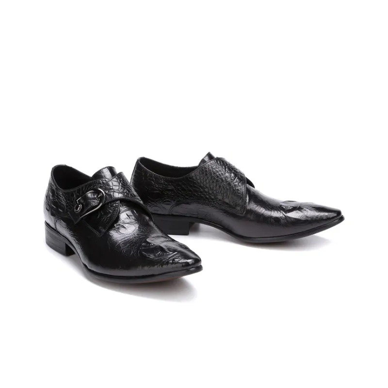 ASTON M.JAZZ Dress Shoes Men Low Top Black/Coffee-4