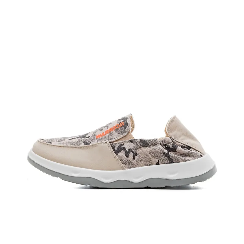 Warrior Anti Slip Wear Resistant Low Top Skateboard Shoes Men's Khaki-0
