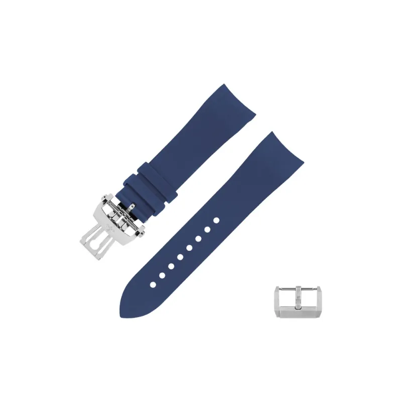 VAGENARI Fluoroelastomer Strap Compatible With Baume 50 Seek 5000 Collection 43MM Watch Band Unisex-11