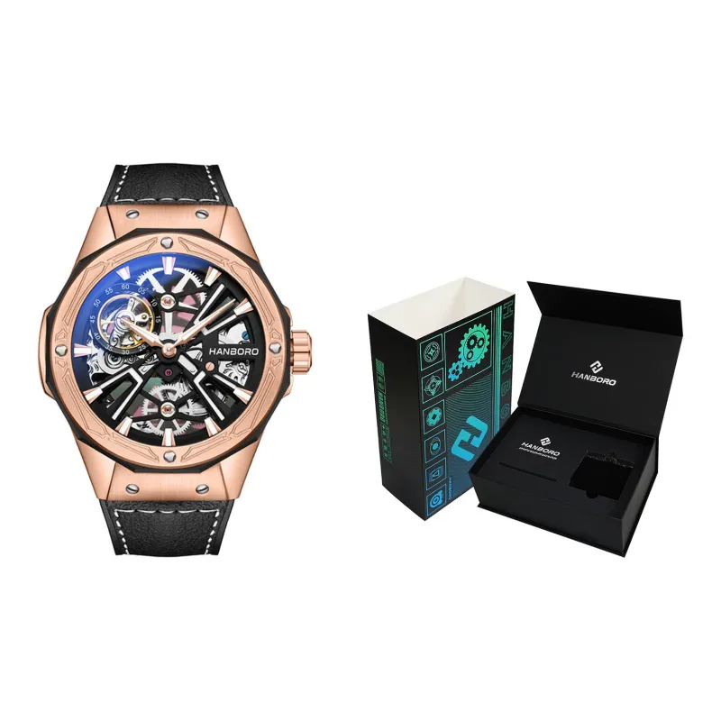 HANBORO World Of Warcraft Collection Mechanical Movement Watch Men's Watches Black Dial HBR918 MH-1