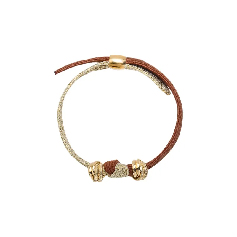 ROYALSASA Rubber Band Alloy Accessories Hair Tie Women's-4
