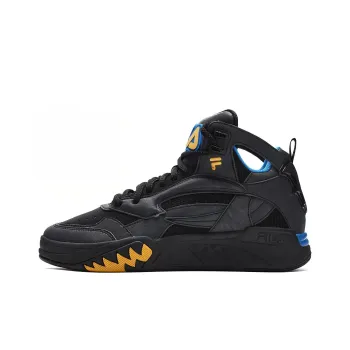 FILA FUSION Desperado Anti Slip Wear Resistant Mid Top Vintage Basketball Shoes Men's Black
