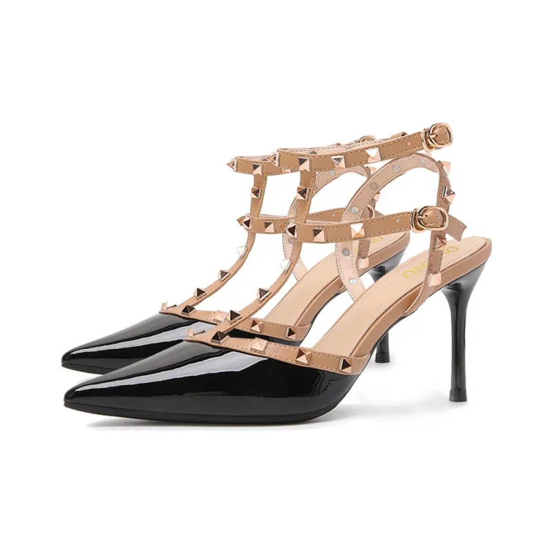 Dunnu Strap Sandals 8.5cm Women's Brick Red-1