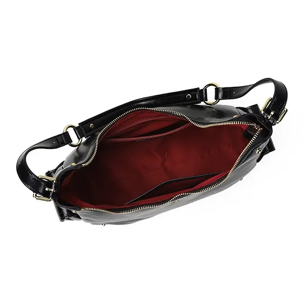 PIERRE CARDIN Synthetic Leather Shoulder Bag, Handbag Women's Black/Brown/Bitter Coffee-5