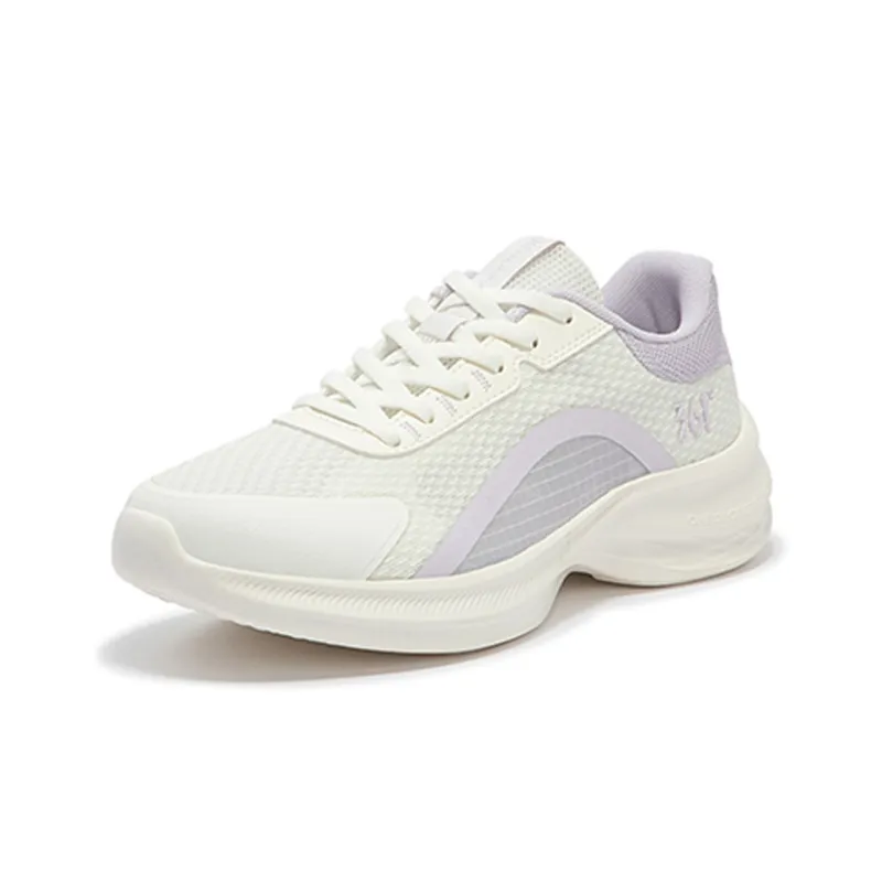 361° Slip Resistant, Abrasion Resistant, Breathable Low Top Running Shoes Women's White Purple-1