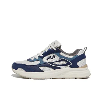 FILA Rayplyde V2 Cushioning, Wear Resistant Low Top Casual Shoes Unisex Blue White Korean Style