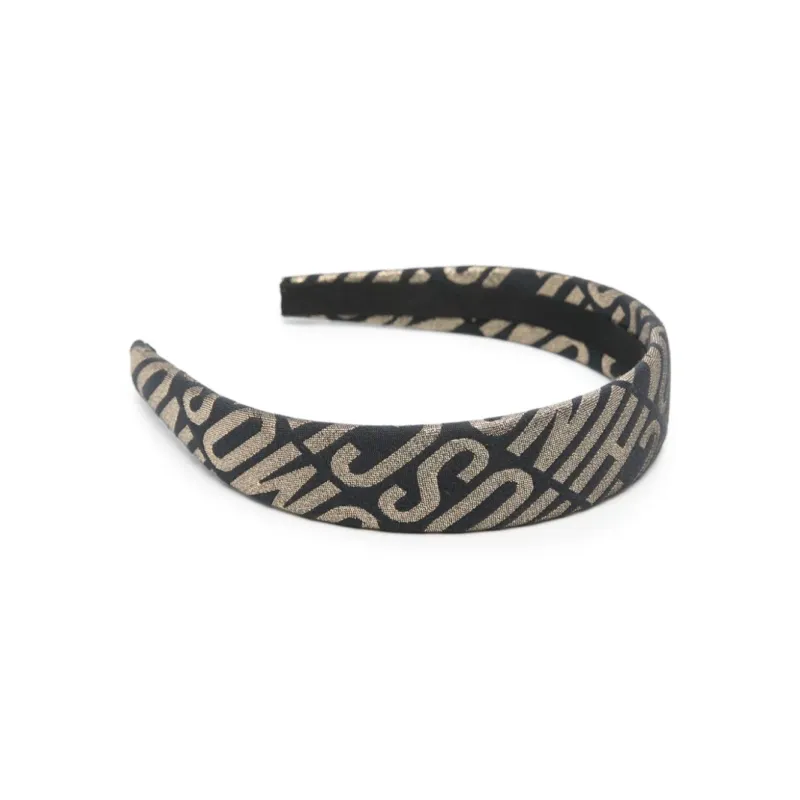 MOSCHINO Metallic Logo-print Hairband-1