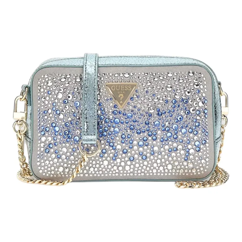 GUESS Faux Leather Shoulder Bag Crossbody Bag Mini Women's Blue-0