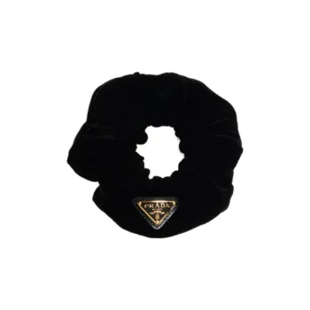 PRADA Logo Plaque Scrunchy