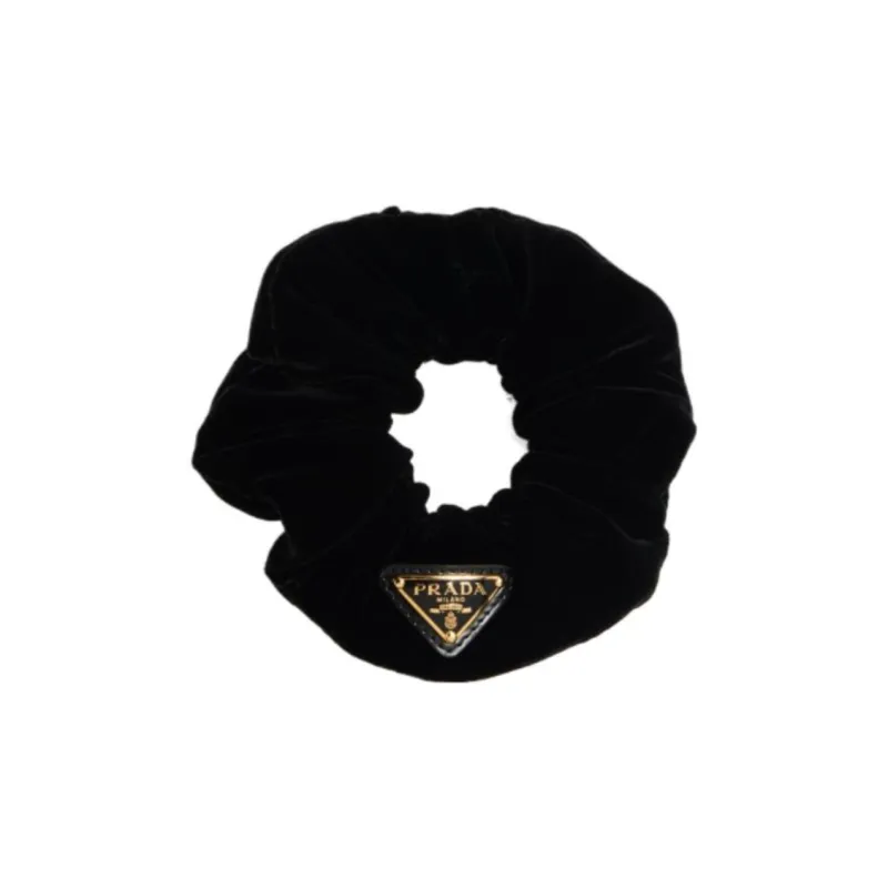 PRADA Logo Plaque Scrunchy-0