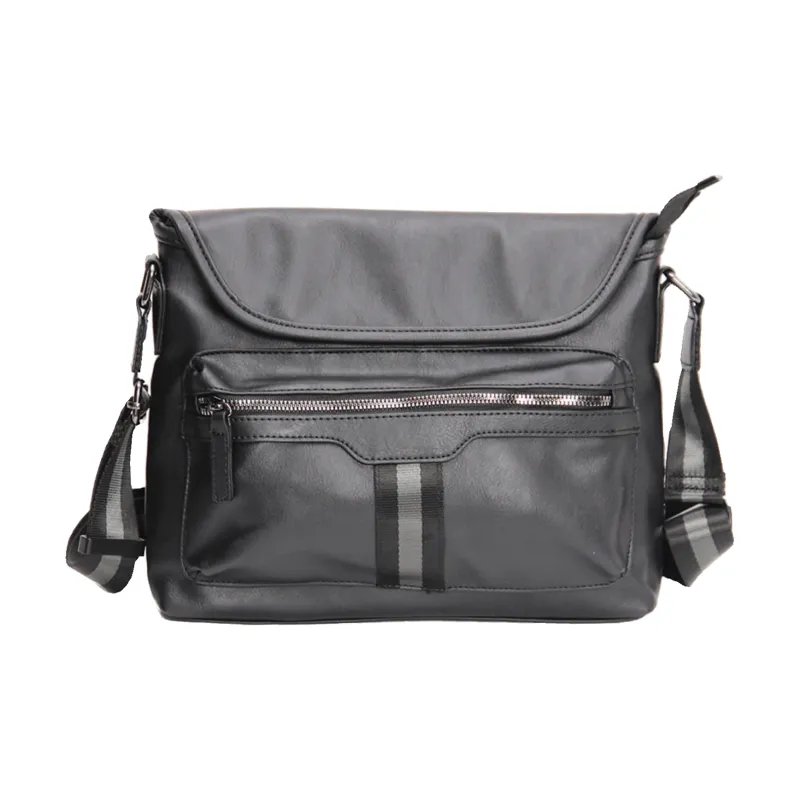 Slazenger PU Shoulder Bag, Crossbody Bag Men's Gray Black-4
