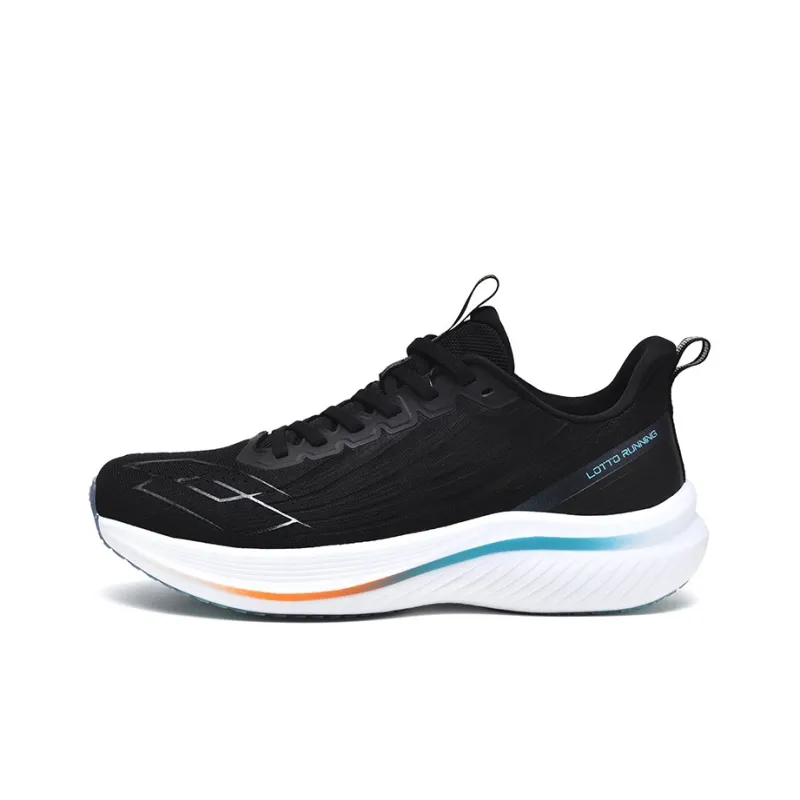 LOTTO Cushioning Anti Slip And Wear Resistant Low Top Carbon Plate Marathon Running Shoes Men's Black-0