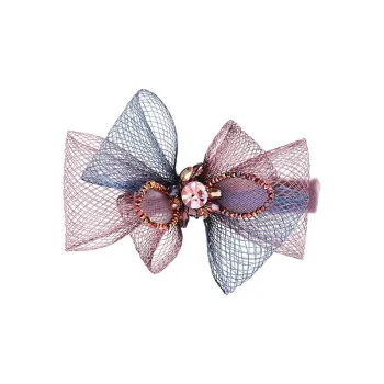 ROYALSASA Copper Wire Faux Crystal Hair Clips Women's