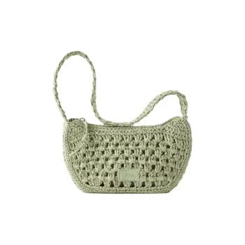 ZARA Cellulose Material Palm Leaf Handbag, Shoulder Bag Regular Women's Green