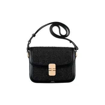 A.P.C Grace Soft Cow Leather Crossbody Bag, Shoulder Bag Women's Black