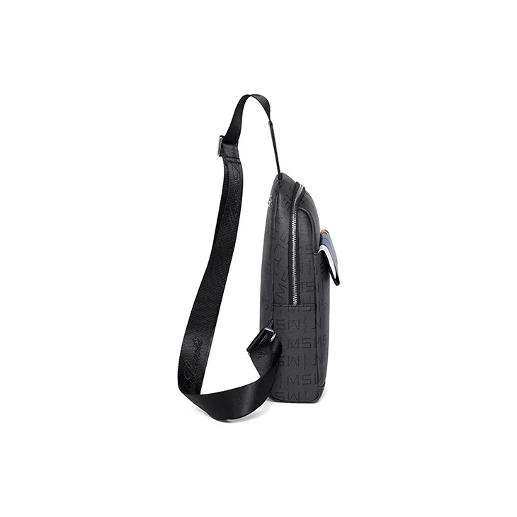 MashaLanti PVC With Microfiber Synthetic Leather Sling Bag Regular Men's Dark Gray-4