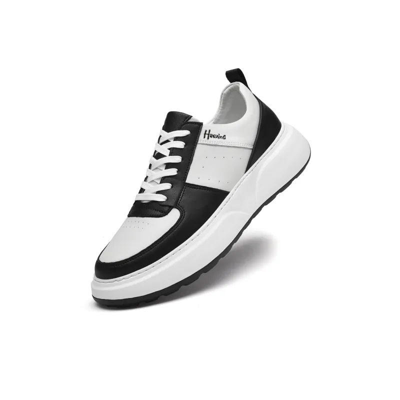 Extravagant Breathable Wear Resistant Cushioning Height Increasing Low Top Skateboard Shoes Men's-2