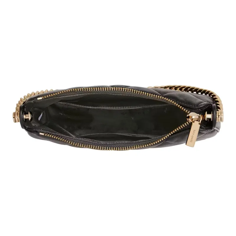 Kate Spade Carlyle Quilting Smooth Leather Shoulder Bag, Crossbody Bag Women's Black-3