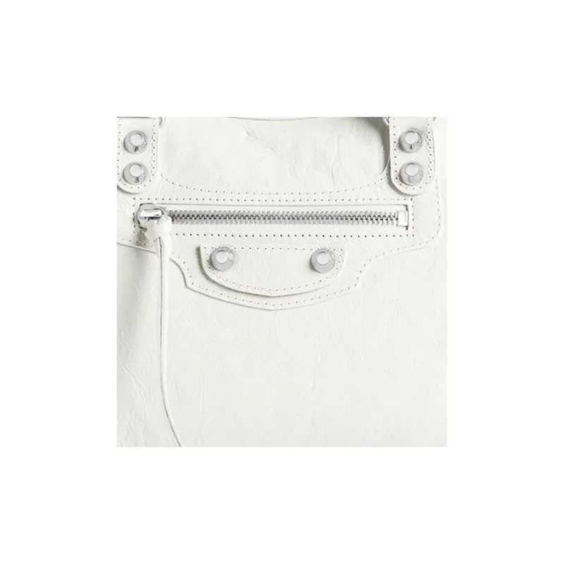 Balenciaga Arena Lambskin Crossbody One Shoulder Handbags Small Size Women's White-5