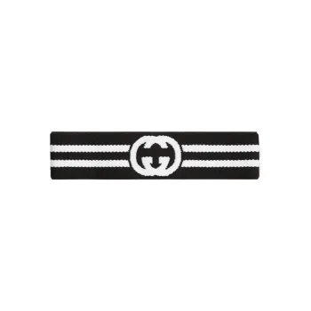 GUCCI Hair Bands Women's Black And Ivory White
