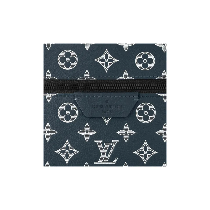 LOUIS VUITTON Monogram Shadow Calfskin Backpack Men's Ink Blue-5
