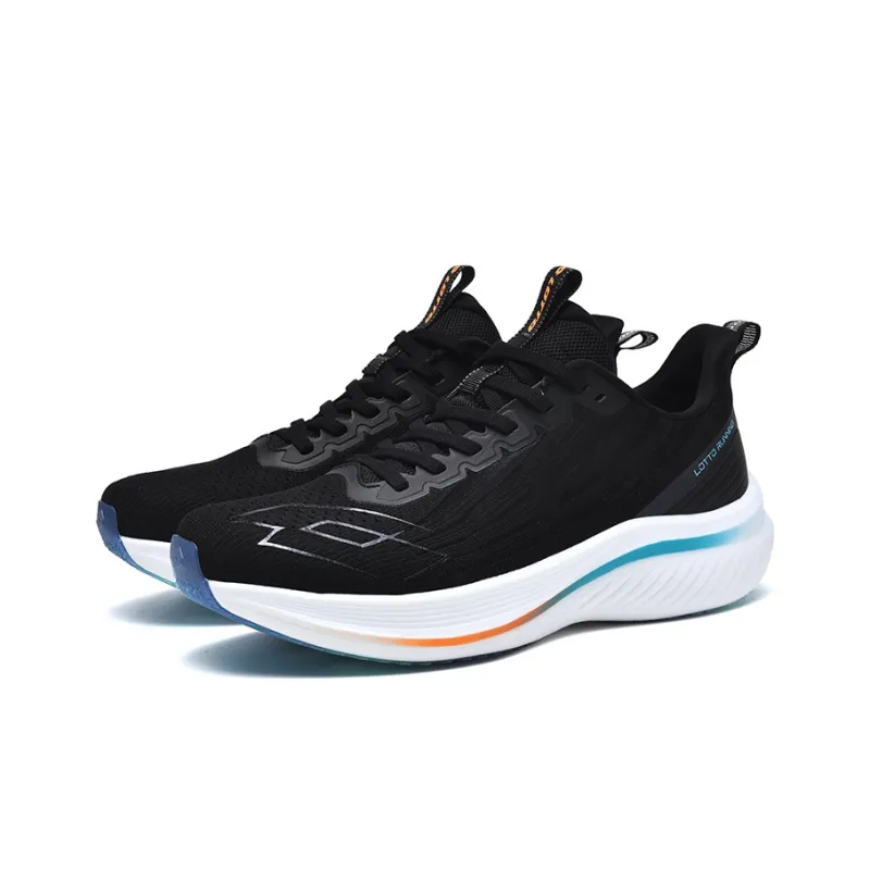 LOTTO Cushioning Anti Slip And Wear Resistant Low Top Carbon Plate Marathon Running Shoes Men's Black-3