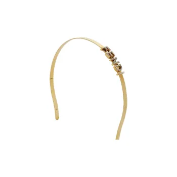 FENDI Metal Headband Women's Gold