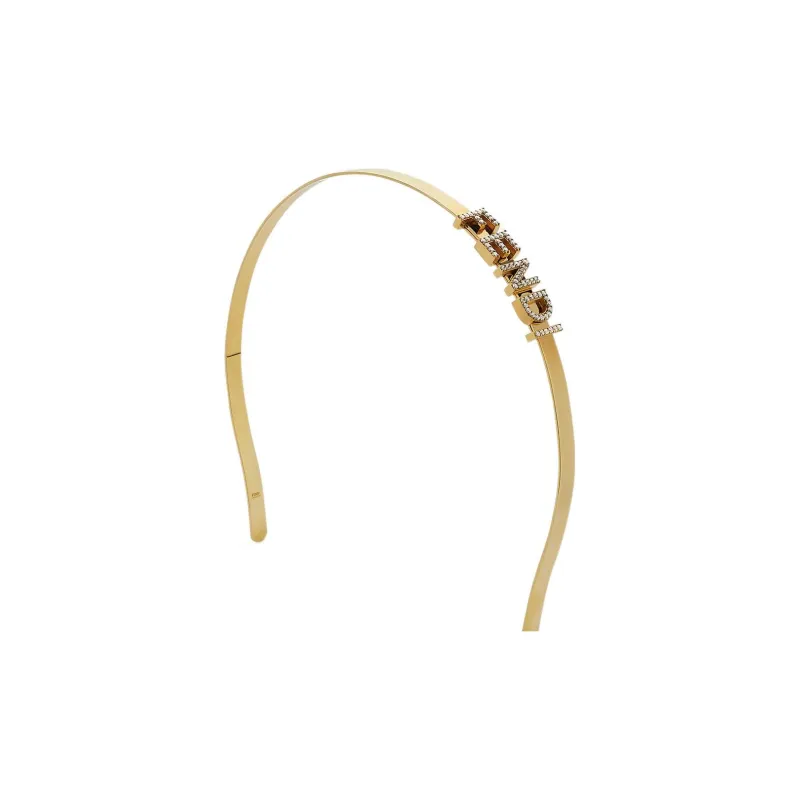 FENDI Metal Headband Women's Gold-0