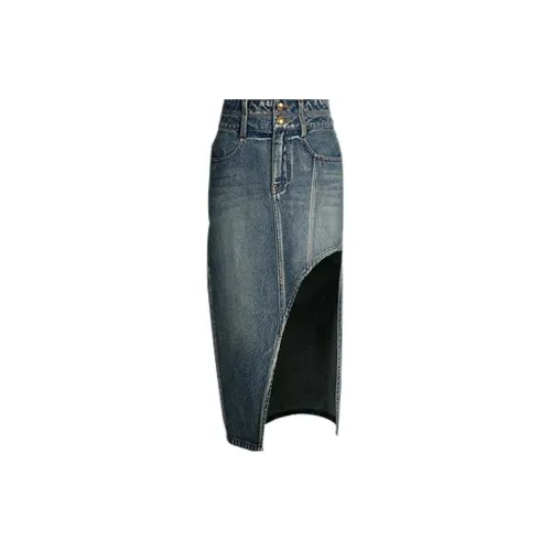 AIVEI Denim Long Skirts Women's Glacier Blue/3200