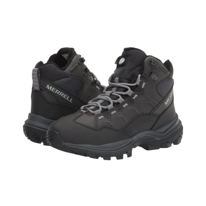 MERRELL Thermo Cushioning Anti-Slip And Wear-Resistant High-Top Hiking Shoes Women's Black Gray Color-2