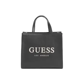 GUESS Faux Leather Tote Bag Shopping Bag Handbag Mini Women's Black