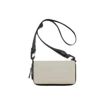 ZARA Polyurethane With Polyester Wallet Large Size Men's Pearl Gray
