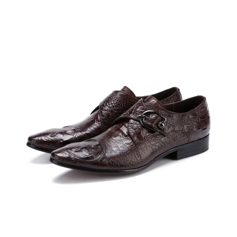 ASTON M.JAZZ Dress Shoes Men Low Top Black/Coffee-7