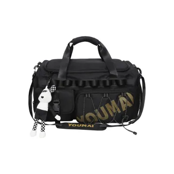 HCXK Nylon Large Capacity Handbag, Shoulder Bag Regular Unisex Black/Pink/Ecru