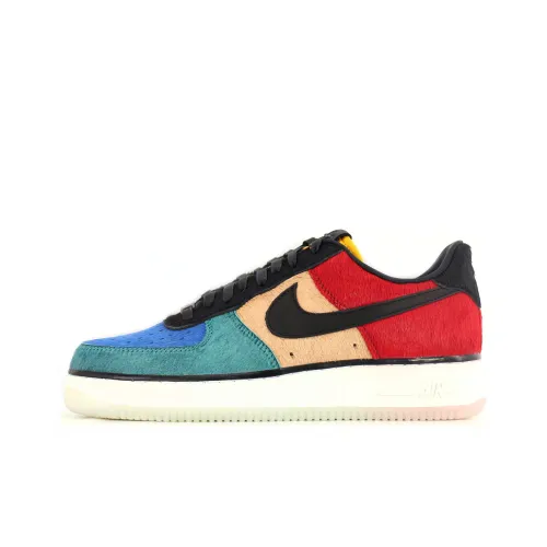 Nike Air Force 1 Skateboard Shoes Women's Low-Top Red/Blue/Black