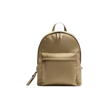 ZARA Nylon Backpack Large Size Men's Sandy Brown