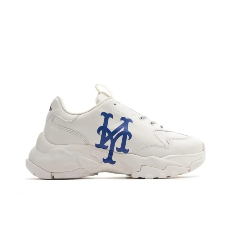 MLB Big Ball Chunky Slip Resistant Low Top Casual Shoes Unisex Beige-1