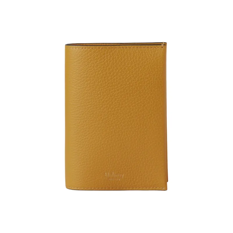 Mulberry Cow Leather Passport Holder Women's Deep Amber-0
